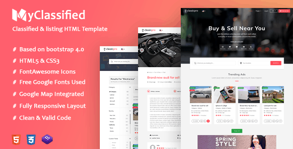 Classified Ads HTML Template
