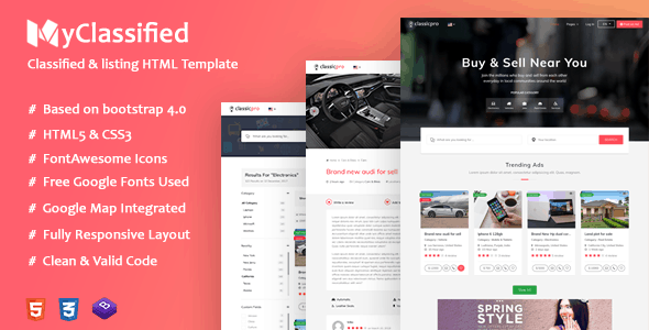 Classified Ads HTML Template Classified Ads HTML Template